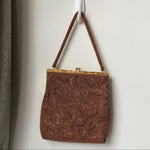 Vintage Magid Copper Beaded Bag